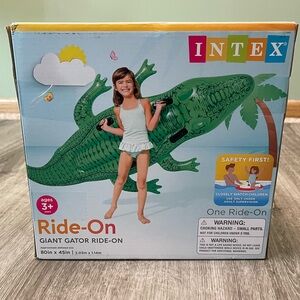 Inflatable Giant Gator Ride-On Pool/Beach Float